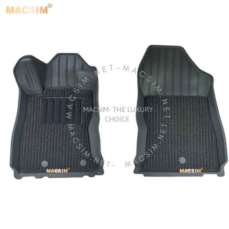 Thảm lót sàn xe  2 lớp ô tô Subaru Forester 2018- đến nay Nhãn hiệu Macsim 3W chất liệu nhựa TPE đúc khuôn cao cấp - màu đen