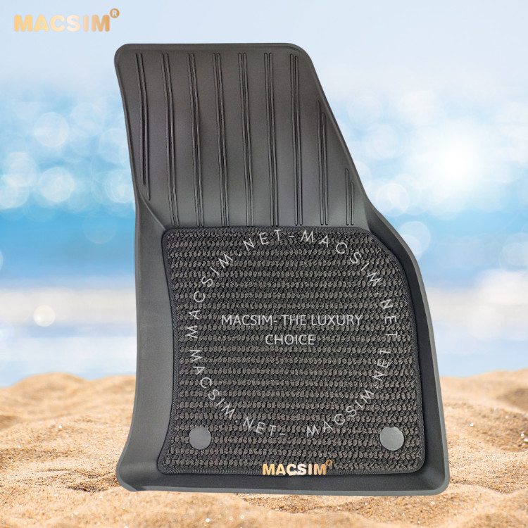 Thảm lót sàn 2 lớp xe ô tô Ford Explorer new 2019+ Nhãn hiệu Macsim 3W chất liệu nhựa TPE đúc khuôn cao cấp - màu đen