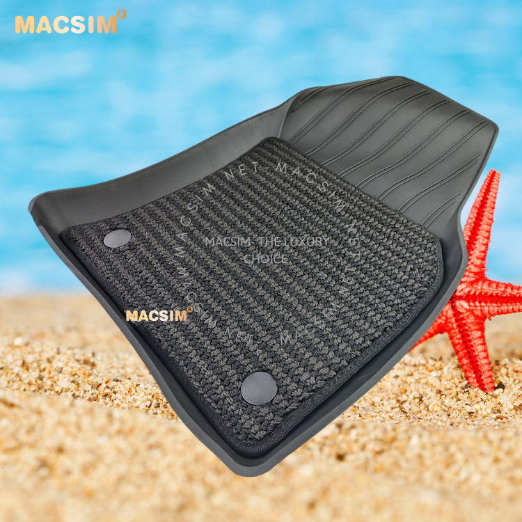 Thảm lót sàn ô tô 2 lớp cao cấp dành cho xe Audi Q3 2019+ nhãn hiệu Macsim 3w chất liệu TPE