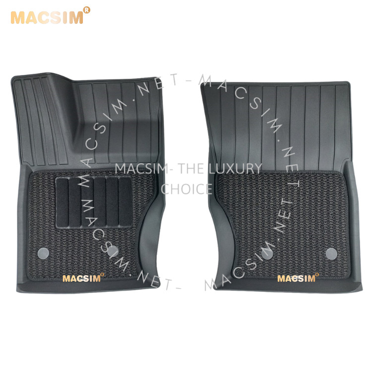 Thảm lót sàn 2 lớp xe ô tô LANDROVER RANGE ROVER 2012-2022 nhãn hiệu Macsim 3W - chất liệu nhựa TPE đúc khuôn cao cấp - màu đen