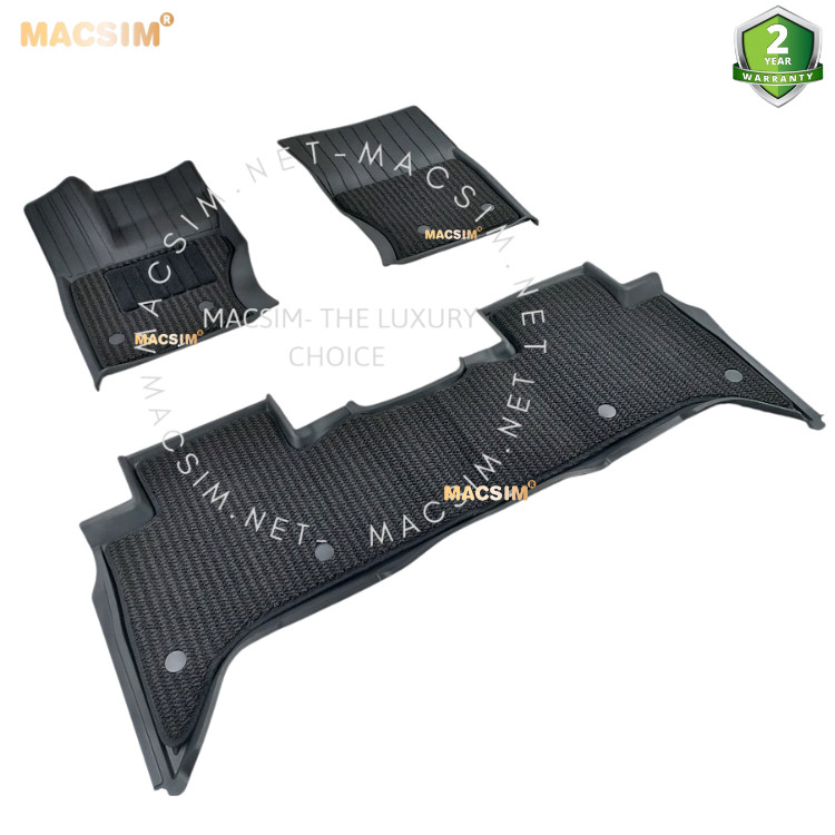 Thảm lót sàn 2 lớp xe ô tô LANDROVER RANGE ROVER 2012-2022 nhãn hiệu Macsim 3W - chất liệu nhựa TPE đúc khuôn cao cấp - màu đen