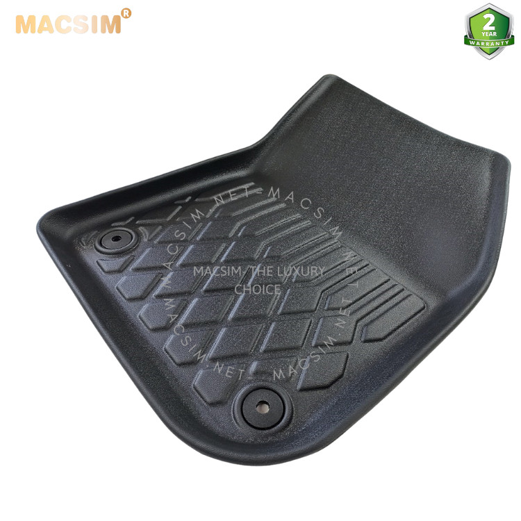 Thảm lót sàn xe ô tô  VinFast VF8  Nhãn hiệu Macsim chất liệu nhựa TPE cao cấp màu đen