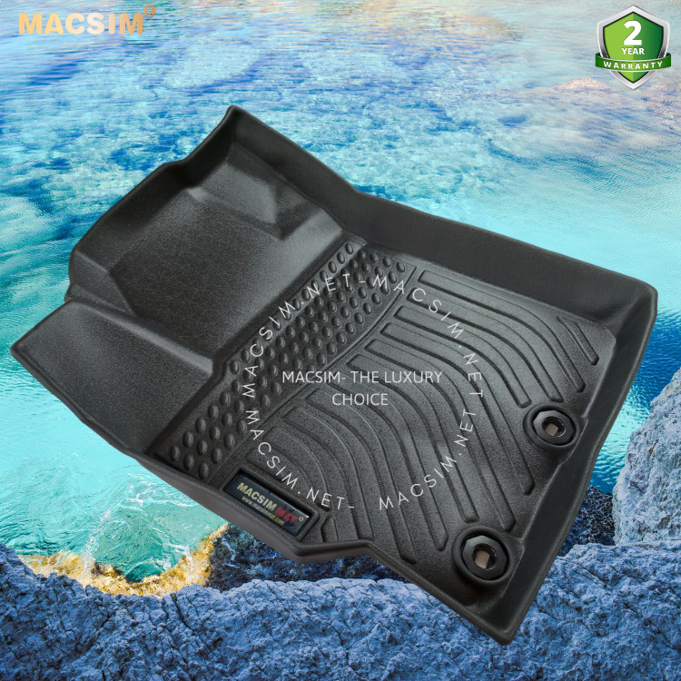 Thảm lót sàn xe ô tô Toyota Vios 2014 - nay (sd) Nhãn hiệu Macsim chất liệu nhựa TPE cao cấp màu đen - 2 hàng ghế