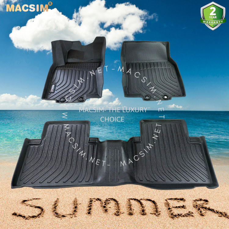 Thảm lót sàn xe ô tô NISSAN X-trail 2014-đến nay ( sd ) Nhãn hiệu Macsim chất liệu nhựa TPE cao cấp màu đen