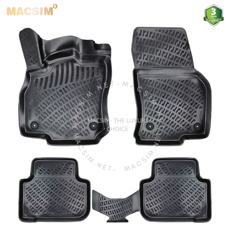 Thảm lót sàn ô tô nhựa TPU Silicon Audi Q3 second generation (F3) 2019+ Nhãn hiệu Macsim