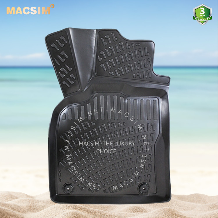 Thảm lót sàn ô tô nhựa TPU Silicon Audi Q7 second generation (Typ 4M) 2015+ Nhãn hiệu Macsim