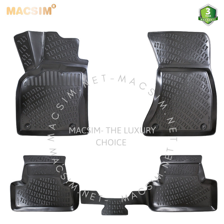 Thảm lót sàn ô tô nhựa TPU Silicon Audi Q7 second generation (Typ 4M) 2015+ Nhãn hiệu Macsim