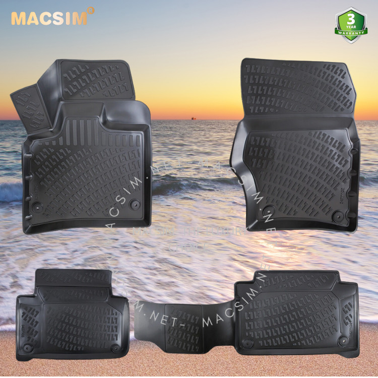 Thảm lót sàn ô tô nhựa TPU Silicon Audi Q7 First generation (typ 4L)  2005- 2015 Nhãn hiệu Macsim