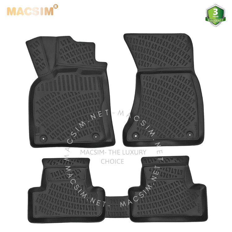 Thảm lót sàn ô tô nhựa TPU Silicon Audi Q5 (Typ8r) First generation 2008- 2017 Nhãn hiệu Macsim