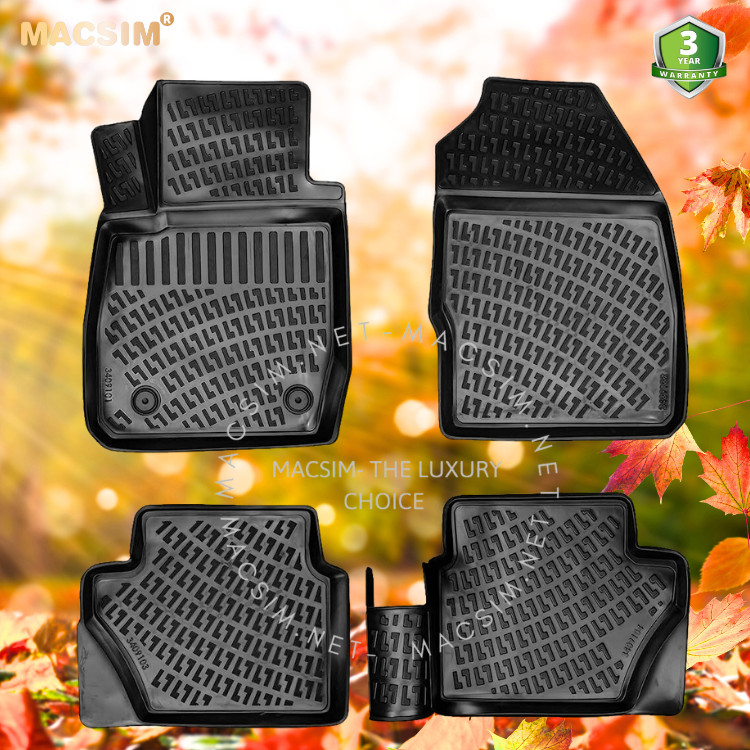 Thảm lót sàn ô tô nhựa TPU Silicon Ford  Fiesta sixth generation 2008 - 2019 Nhãn hiệu Macsim
