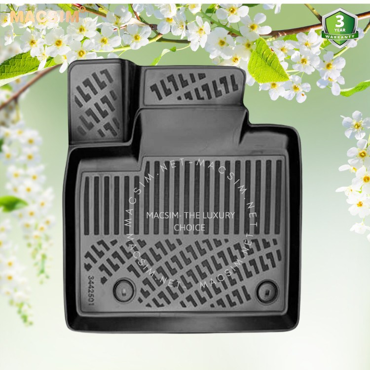 Thảm lót sàn ô tô nhựa TPU Silicon Hyundai  Santa Fe fourth generation PETROL VERSION 2018- Nhãn hiệu Macsim