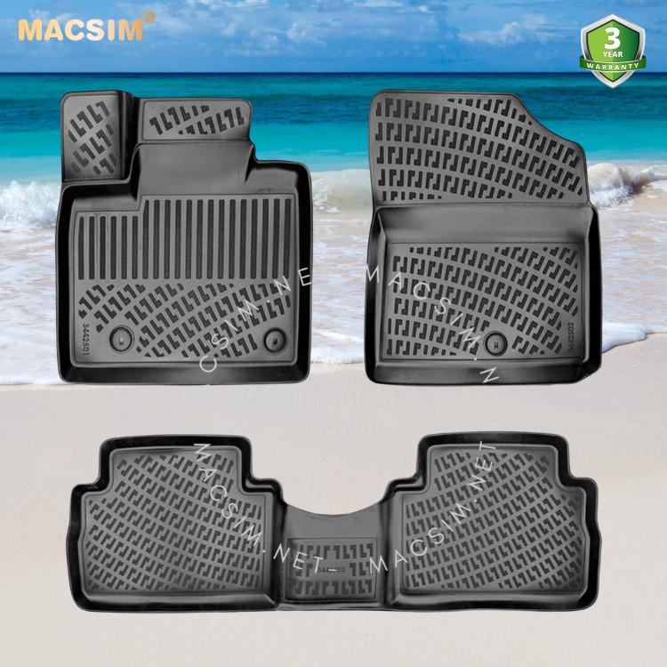 Thảm lót sàn ô tô nhựa TPU Silicon Hyundai  Santa Fe fourth generation PETROL VERSION 2018- Nhãn hiệu Macsim