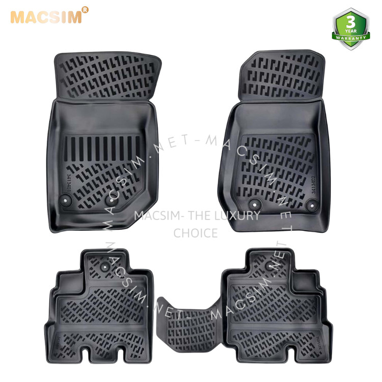 Thảm lót sàn ô tô nhựa TPU Silicon Jeep  Wrangler Rubicon (4D) 2018-  Nhãn hiệu Macsim