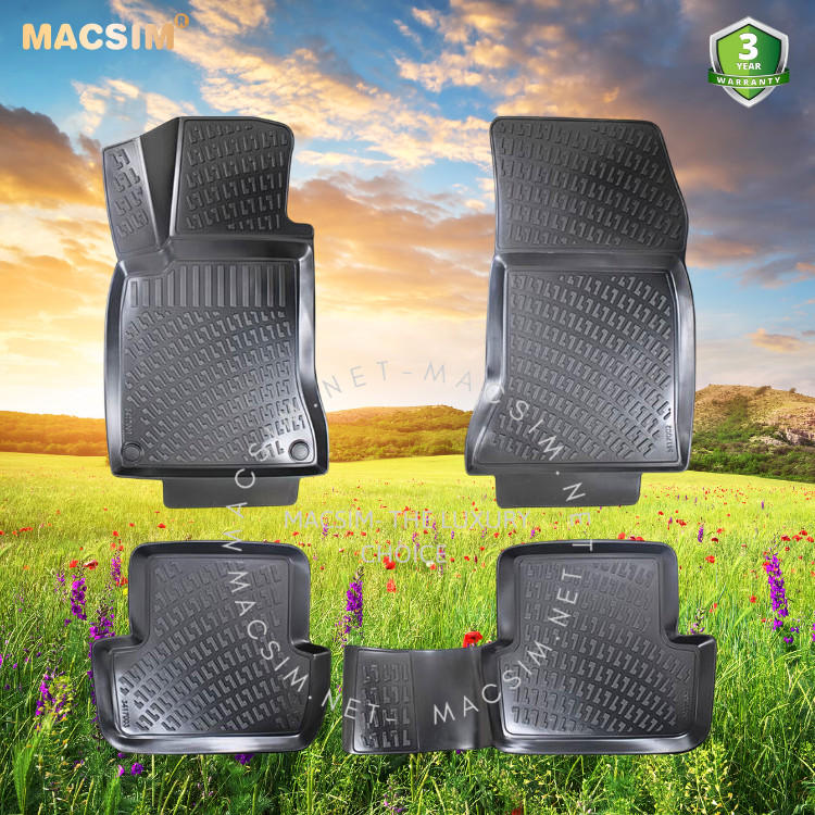 Thảm lót sàn ô tô nhựa TPU Silicon Mercedes C Class W206 2021+Tới nay Nhãn hiệu Macsim