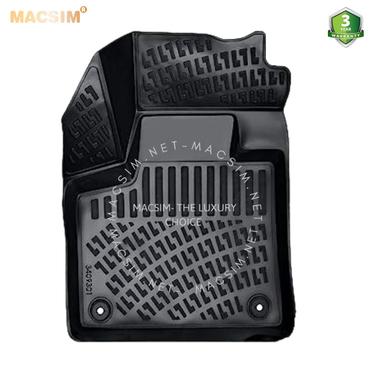 Thảm lót sàn ô tô nhựa TPU Silicon Peugeot 3008 second generation 2016 + Nhãn hiệu Macsim