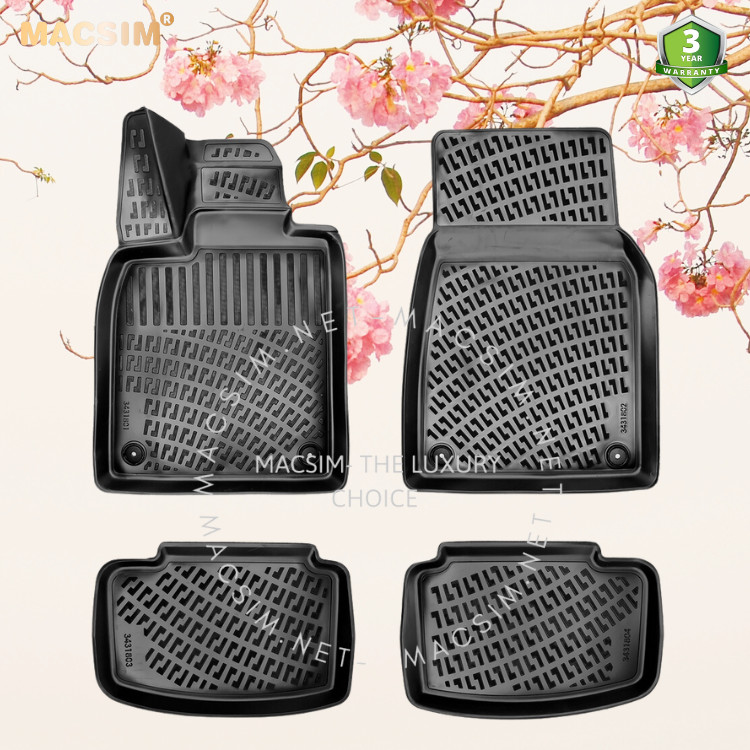 Thảm lót sàn ô tô nhựa TPU Silicon Porsche Taycan 2019- Nhãn hiệu Macsim