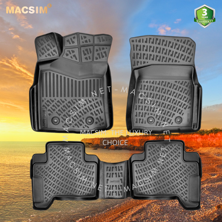 Thảm lót sàn ô tô nhựa TPU Silicon Toyota Tacoma N300 DOUBLE CAB AUTOMATIC TRANSMISSION third generation 2018-  Nhãn hiệu Macsim