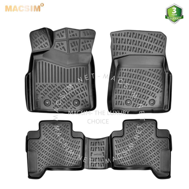 Thảm lót sàn ô tô nhựa TPU Silicon Toyota Tacoma N300 DOUBLE CAB AUTOMATIC TRANSMISSION third generation 2018-  Nhãn hiệu Macsim