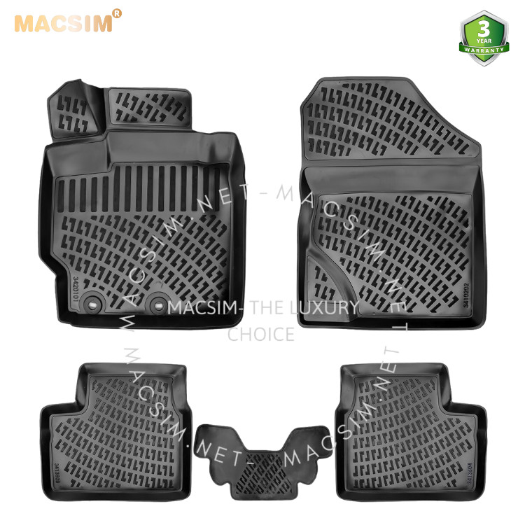 Thảm lót sàn ô tô nhựa TPU Silicon Toyota Yaris XP90 second generation 2005-2013 Nhãn hiệu Macsim