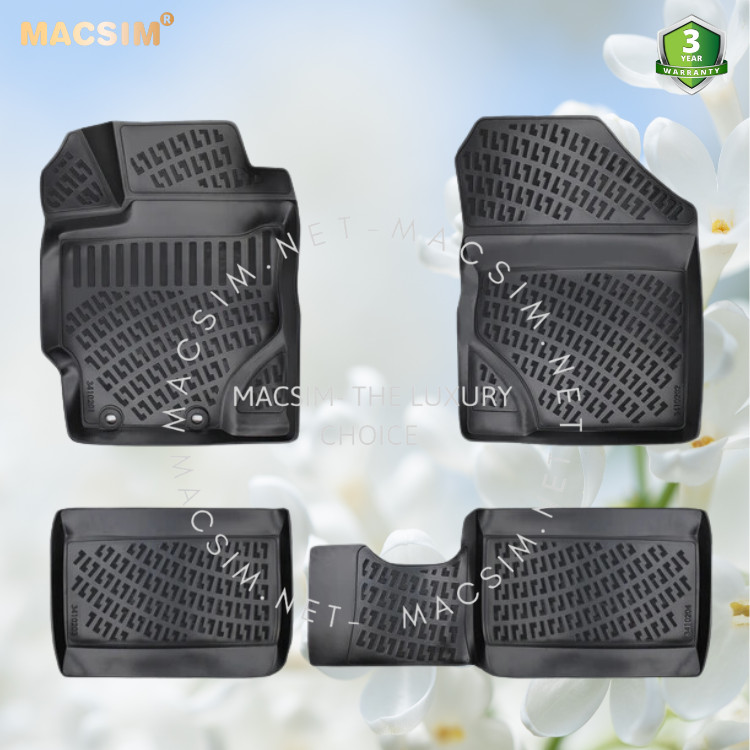 Thảm lót sàn ô tô nhựa TPU Silicon Toyota Yaris third generation 2013-2020 Nhãn hiệu Macsim