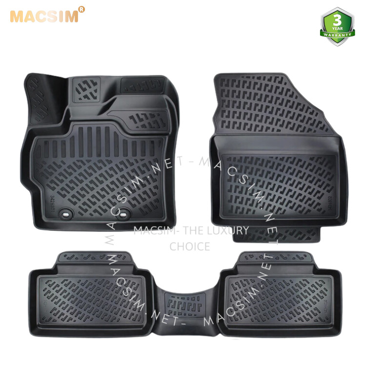 Thảm lót sàn ô tô nhựa TPU Silicon Toyota Yaris fourth generation 2020 + Nhãn hiệu Macsim
