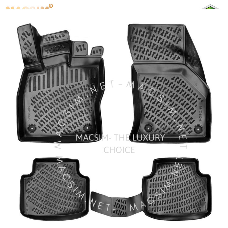 Thảm lót sàn ô tô nhựa TPU Silicon Volkswagen Passat B8 2015+ Nhãn hiệu Macsim