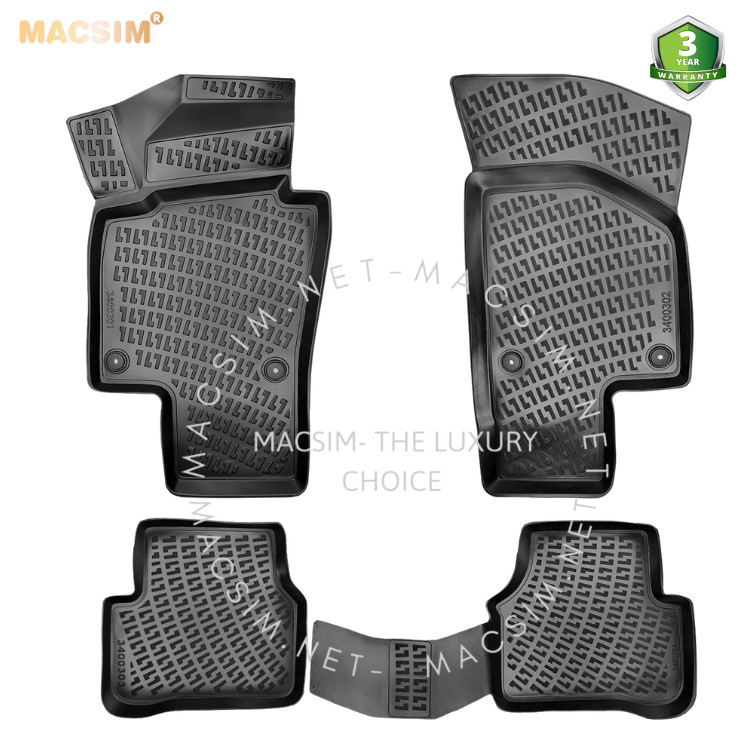 Thảm lót sàn ô tô nhựa TPU Silicon Volkswagen Tiguan  (first generation) 2007-2017 Nhãn hiệu Macsim