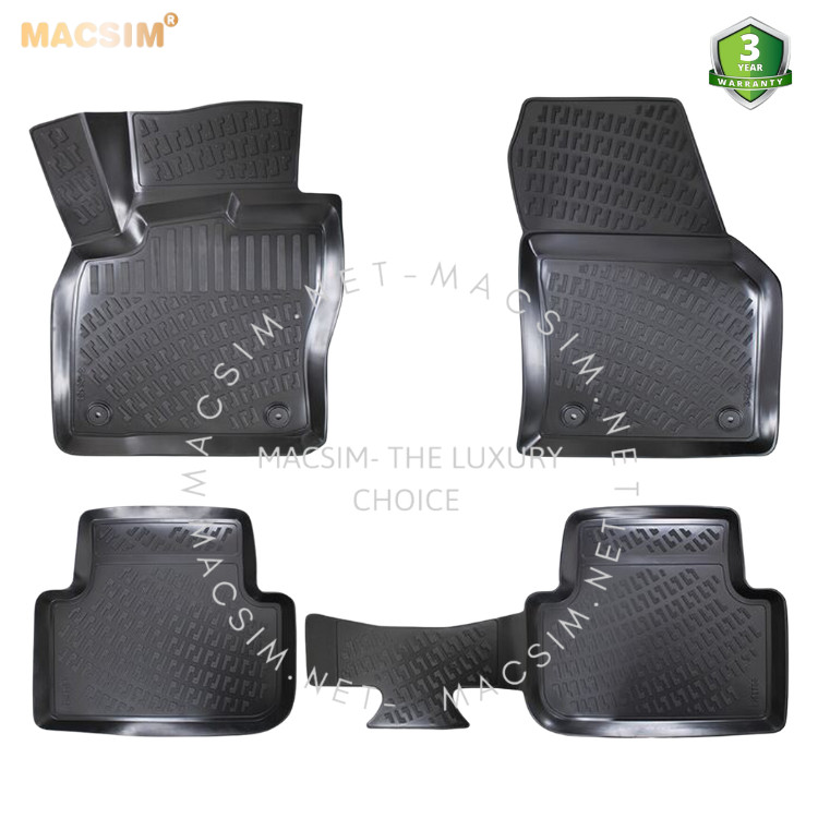 Thảm lót sàn ô tô nhựa TPU Silicon Volkswagen Tiguan (second generation) ALL SPACE (LWB) 2018+ Nhãn hiệu Macsim