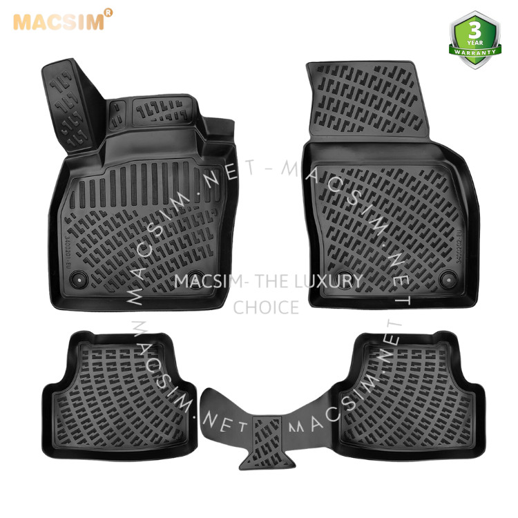 Thảm lót sàn ô tô nhựa TPU Silicon Volkswagen Touareg ( third generation)  2018+ Nhãn hiệu Macsim