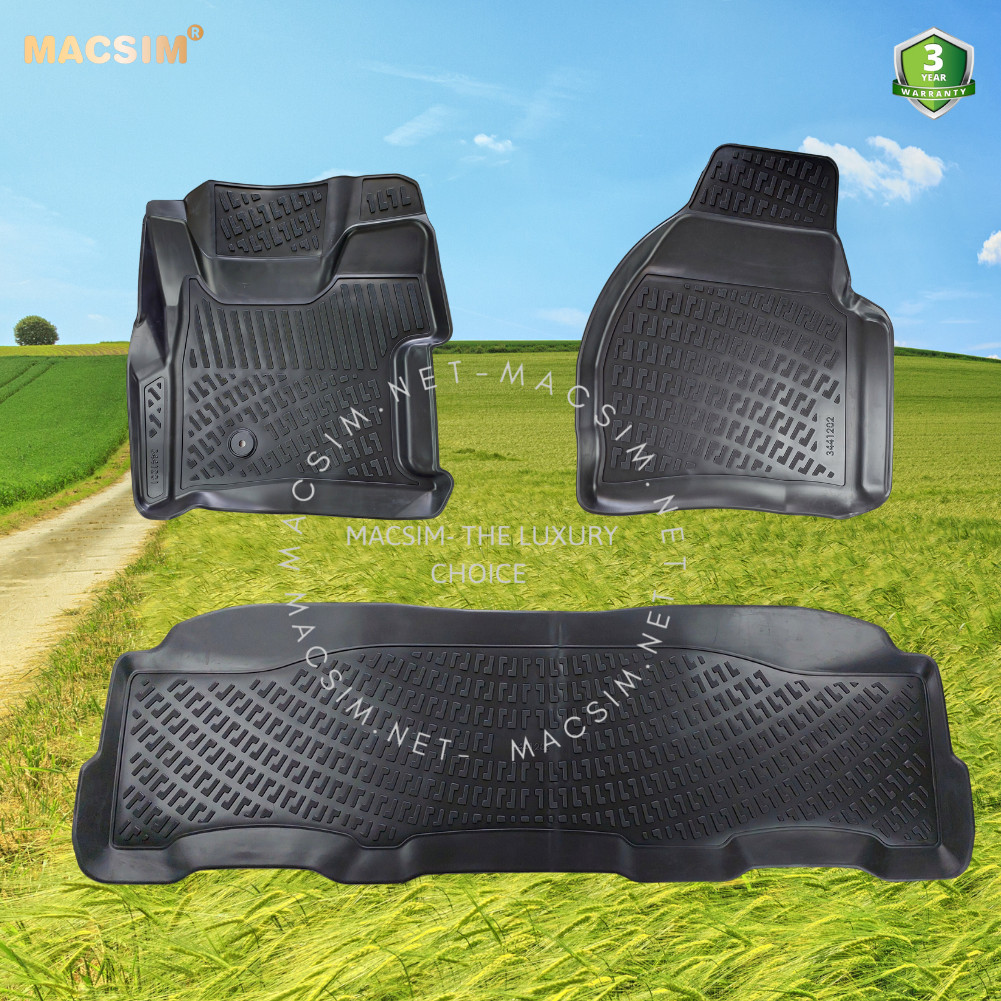 Thảm lót sàn ô tô nhựa TPU Silicon Ford F250/F350/F450/F550 SUPER CREW AUTOMATIC Nhãn hiệu Macsim