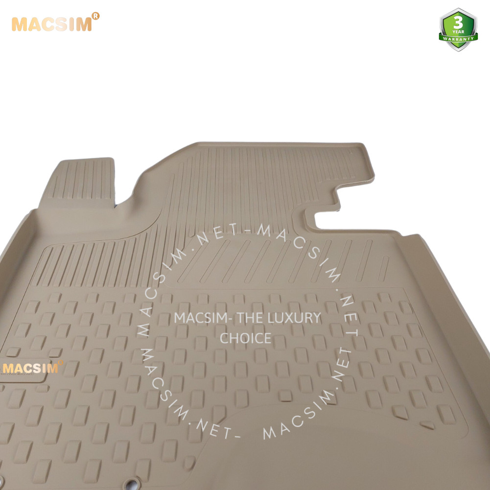 Thảm lót sàn ô tô nhựa TPE Silicon Kia Sportage 2010-2015 Beige  Nhãn hiệu Macsim