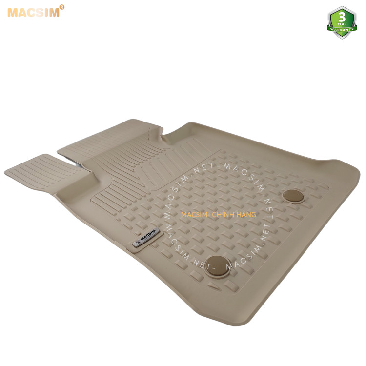 Thảm lót sàn ô tô nhựa TPE Silicon BMW 3 series  2005-2011 Beige Nhãn hiệu Macsim