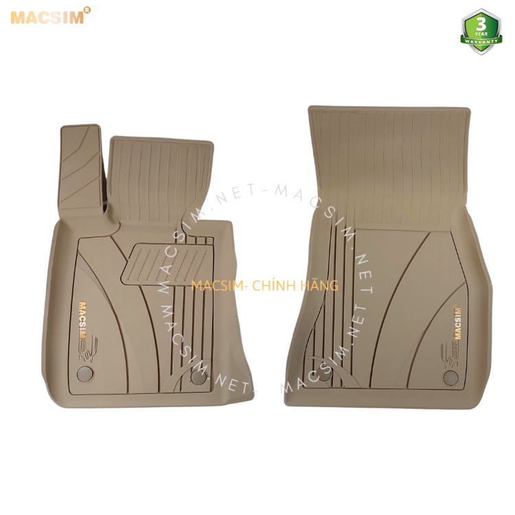 Thảm lót sàn ô tô nhựa TPE Silicon BMW G30 5 Series 2016+ Beige Nhãn hiệu Macsim