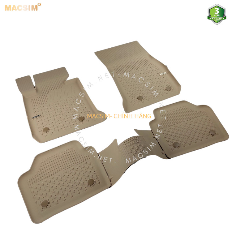 Thảm lót sàn ô tô nhựa TPE Silicon BMW F36 Grand Coupe 4 Series 4 Series / F33 4 SERIES Cabrio/ F32 4 SERIES Coupe 2014-2019/ 2014+ 2013+ Beige  Nhãn hiệu Macsim