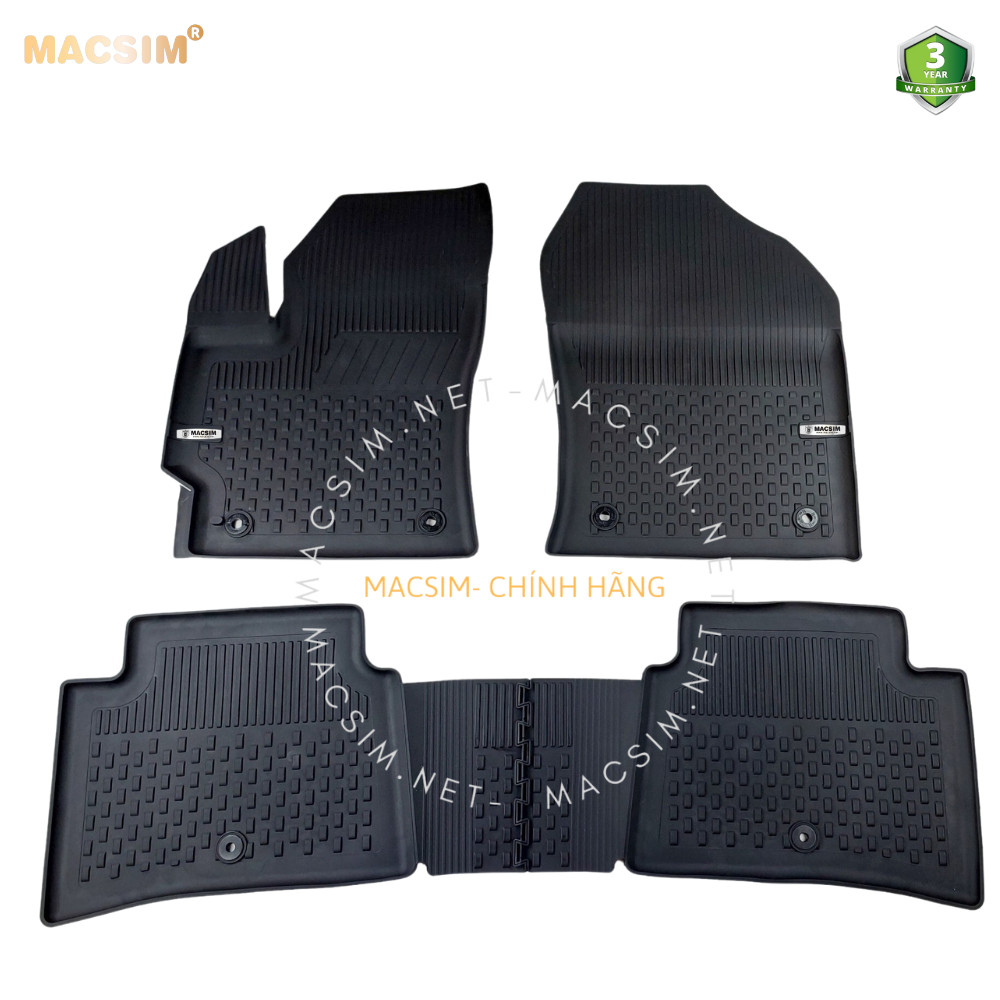 Thảm lót sàn ô tô nhựa TPE Silicon Corolla sedan 2019+ Black Nhãn hiệu Macsim