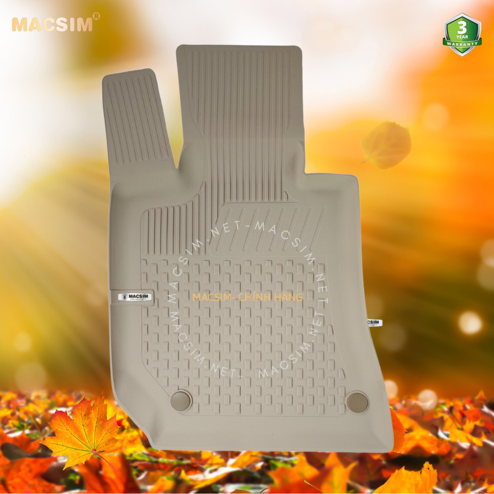 Thảm lót sàn ô tô nhựa TPE Silicon Mercedes E  W212  2009-2016 Beige  Nhãn hiệu Macsim