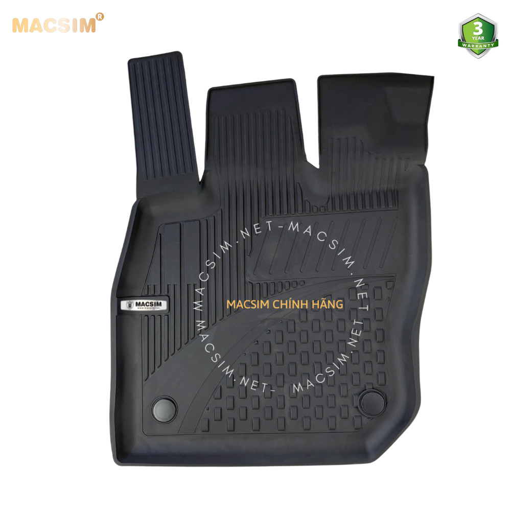 Thảm lót sàn ô tô nhựa TPE Silicon Audi A4 2016+ Black Nhãn hiệu Macsim