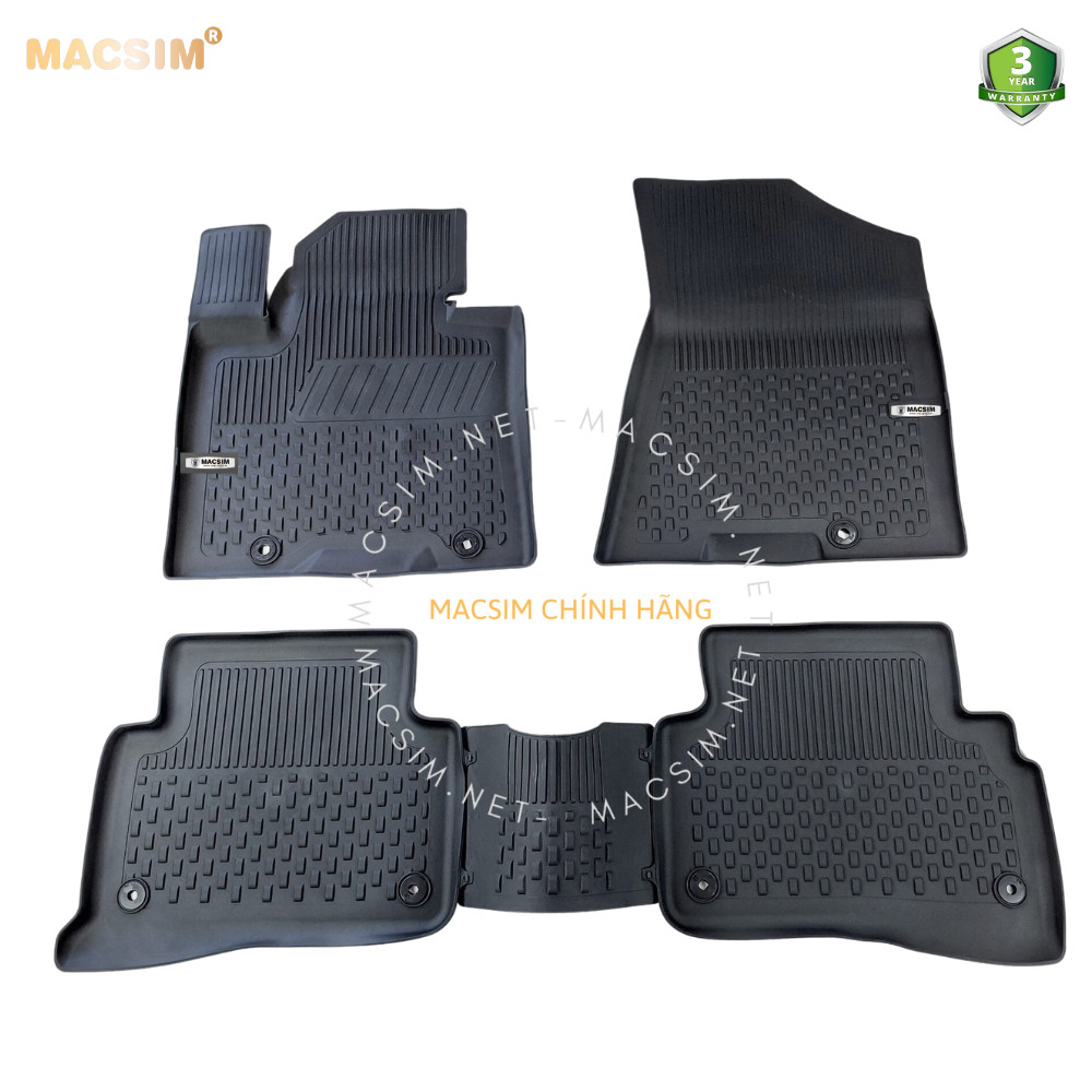Thảm lót sàn ô tô nhựa TPE Silicon KIA Sportage 2016-2021 Black Nhãn hiệu Macsim