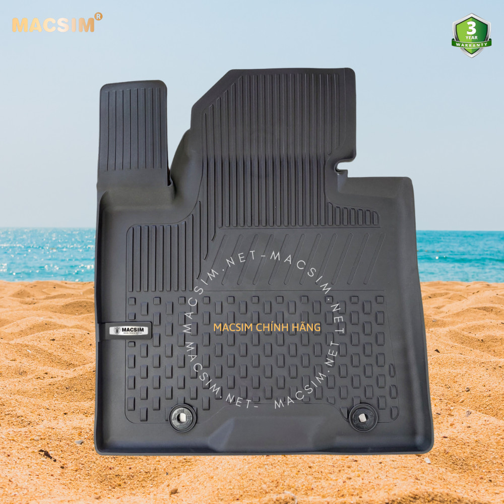 Thảm lót sàn ô tô nhựa TPE Silicon KIA Sportage 2016-2021 Black Nhãn hiệu Macsim