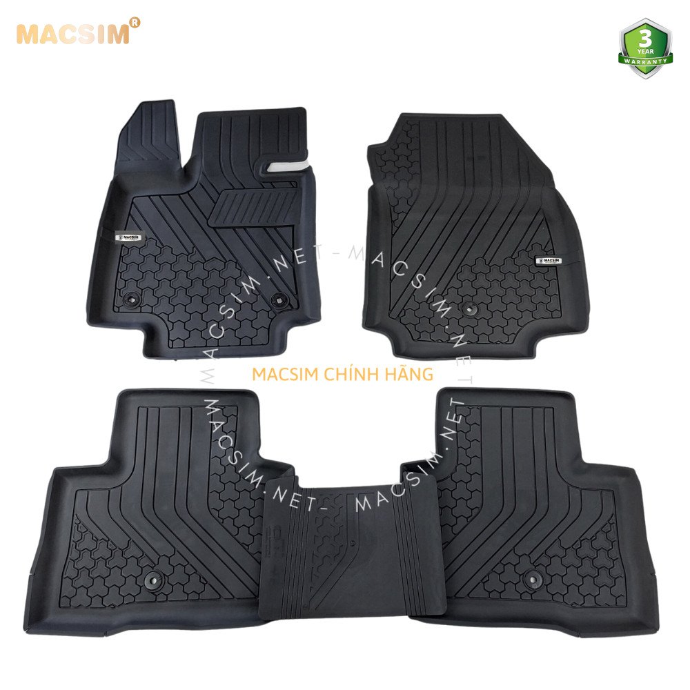 Thảm lót sàn ô tô nhựa TPE Silicon Toyota RAV4 2018+ Black Nhãn hiệu Macsim