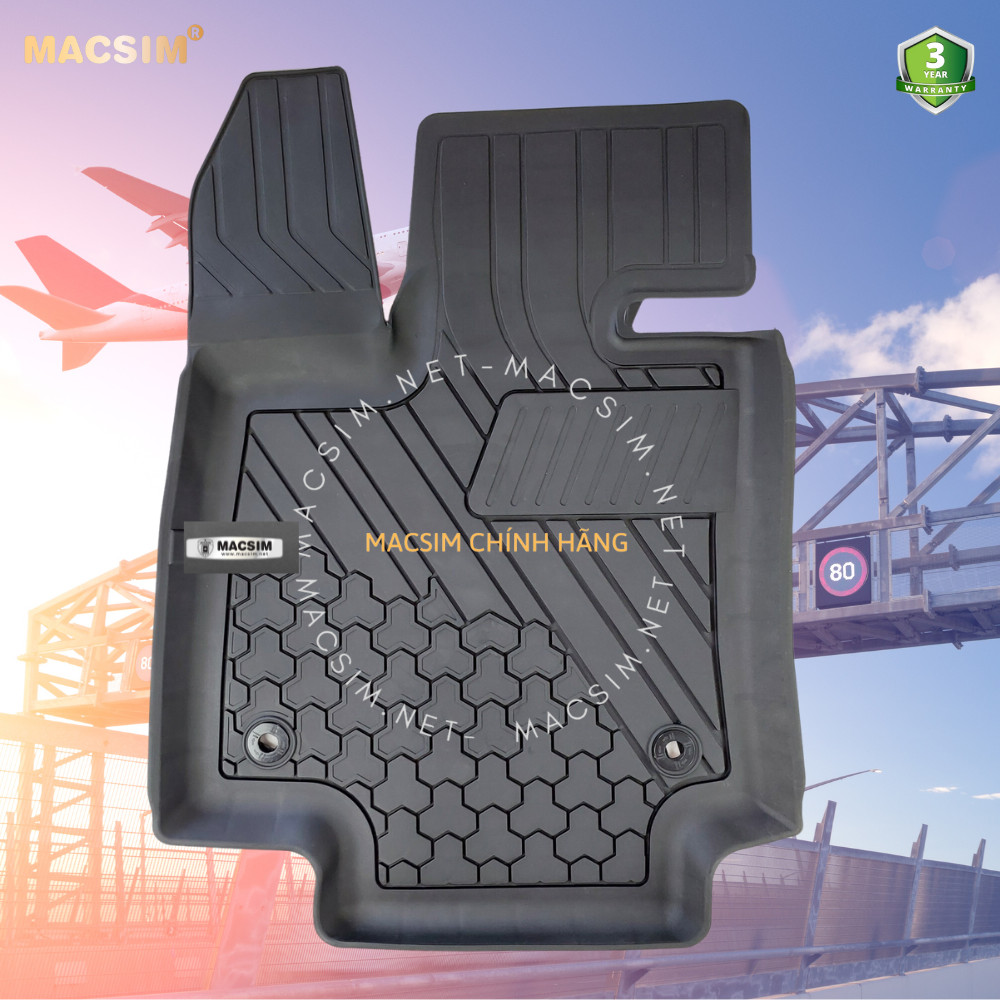 Thảm lót sàn ô tô nhựa TPE Silicon Toyota RAV4 2018+ Black Nhãn hiệu Macsim