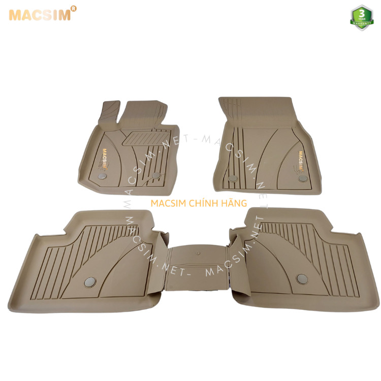 Thảm lót sàn ô tô nhựa TPE Silicon BMW 3 series G20 2019+ Beige Nhãn hiệu Macsim