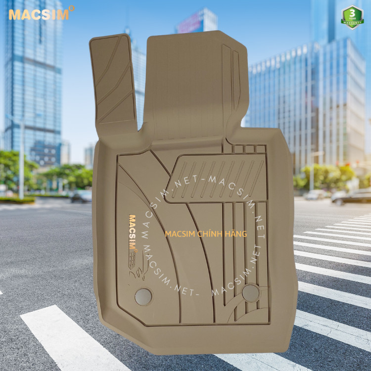 Thảm lót sàn ô tô nhựa TPE Silicon BMW 3 series G20 2019+ Beige Nhãn hiệu Macsim