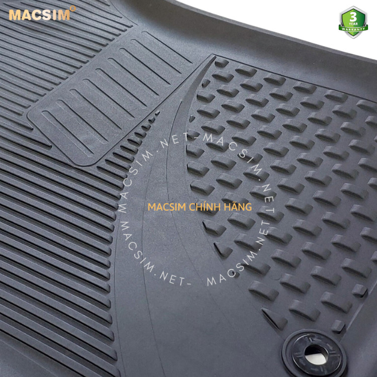 Thảm lót sàn ô tô nhựa TPE Silicon Hyundai Elantra 2021+ Black Nhãn hiệu Macsim