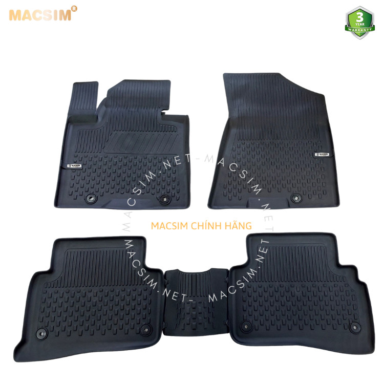 Thảm lót sàn ô tô nhựa TPE Silicon hyundai Tucson 2016- 2021 Black Nhãn hiệu Macsim