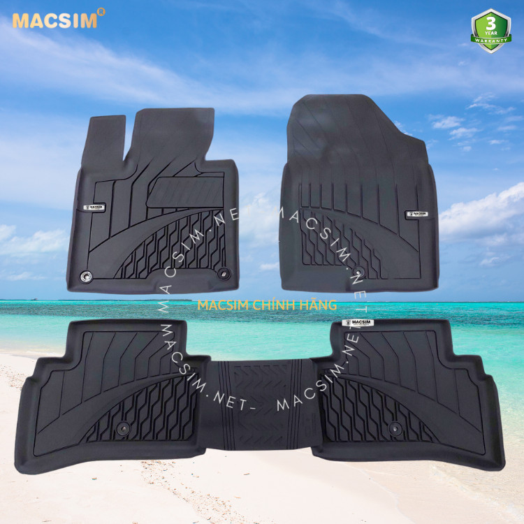 Thảm lót sàn ô tô nhựa TPE Silicon KIA Sportage 2022 + Black Nhãn hiệu Macsim