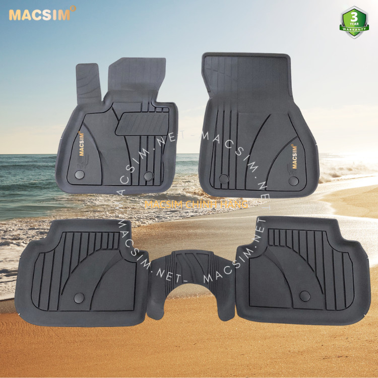 Thảm lót sàn ô tô nhựa TPE Silicon BMW 1 Series Hatchback (F40)  2019+ Black Nhãn hiệu Macsim
