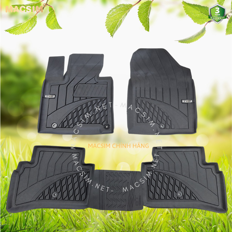 Thảm lót sàn ô tô nhựa TPE Silicon hyundai Tucson 2021+ Black Nhãn hiệu Macsim