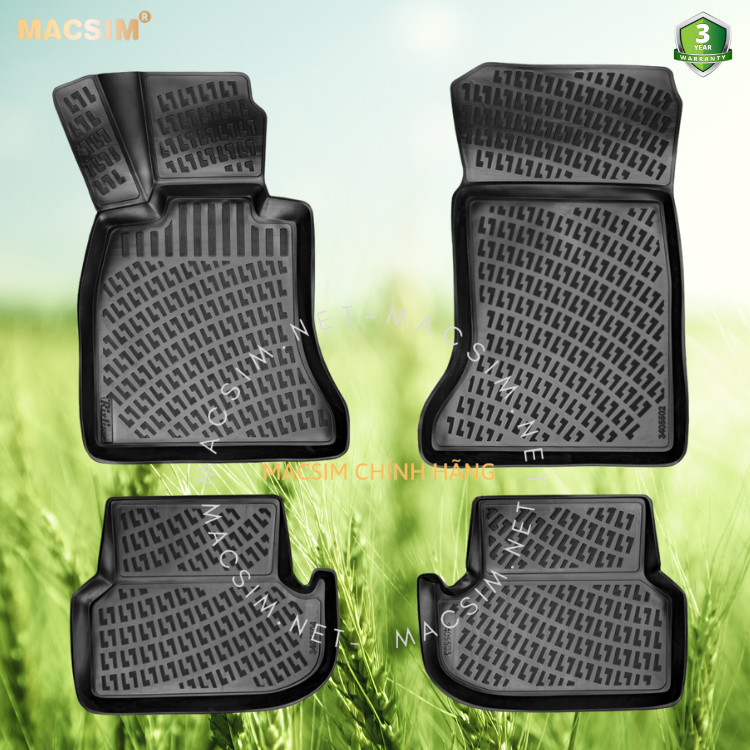 Thảm lót sàn ô tô nhựa TPU Silicon BMW 520i/523i/528i/535i 2010-2015 Facelift F10 Nhãn hiệu Macsim