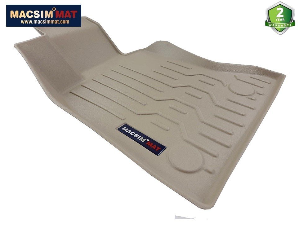 Thảm lót sàn xe ô tô BMW 520i / 5 series 2010-2015 Nhãn hiệu Macsim chất liệu nhựa TPV cao cấp màu be
